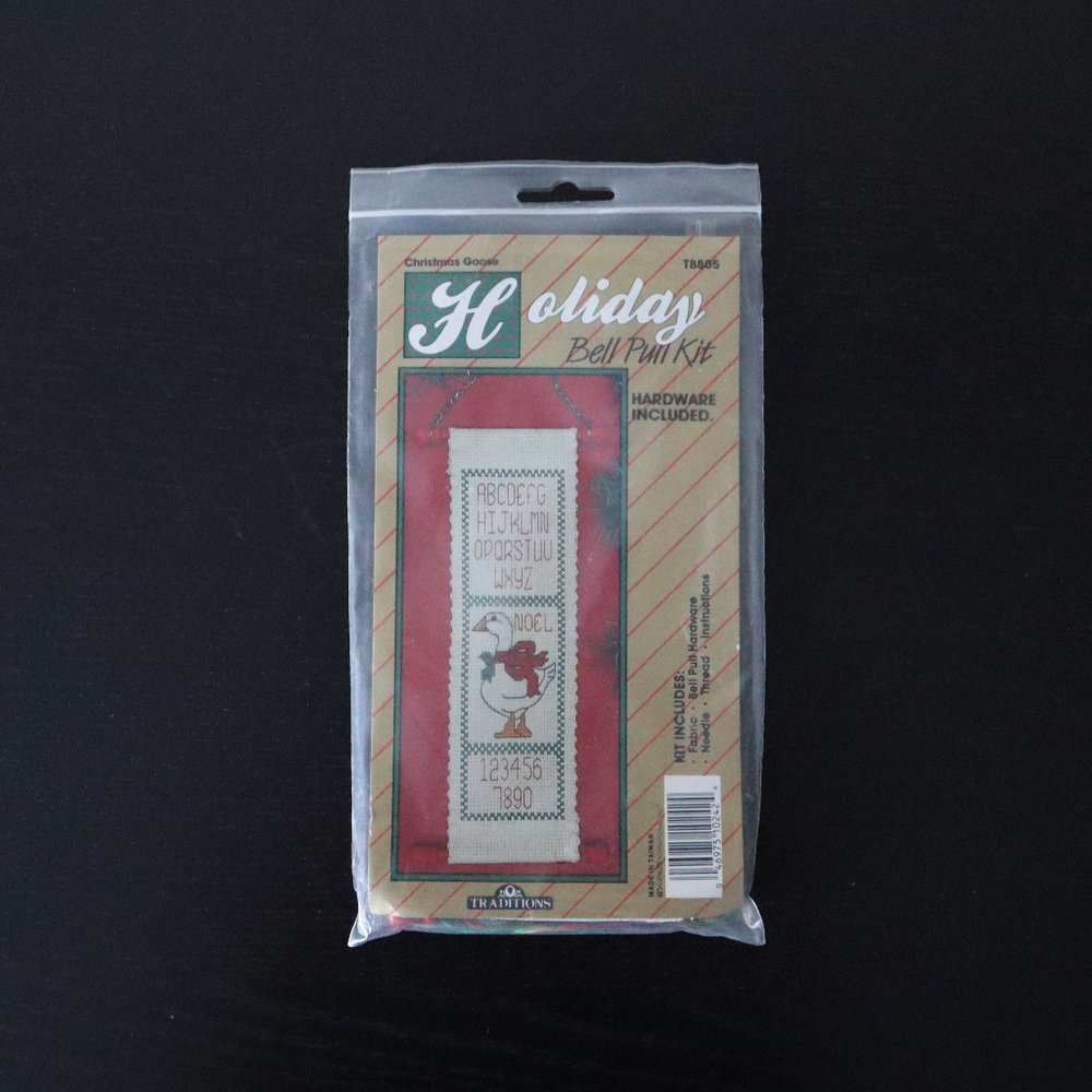 Vintage Bell Pull Christmas Goose Cross Stitch Kit